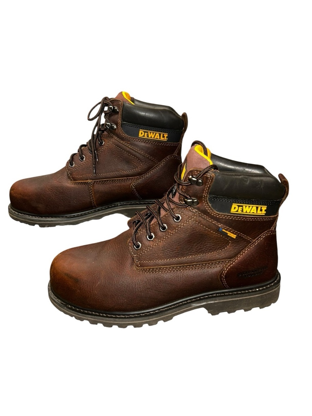 DEWALT 11W Steel Toe Waterproof Work Boots Brown Leather ASTM F2413 EH Men’s